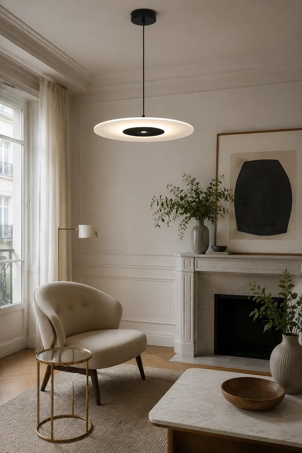 Nordic LED Flat Pendant Light For Dining Room - Lumpaz