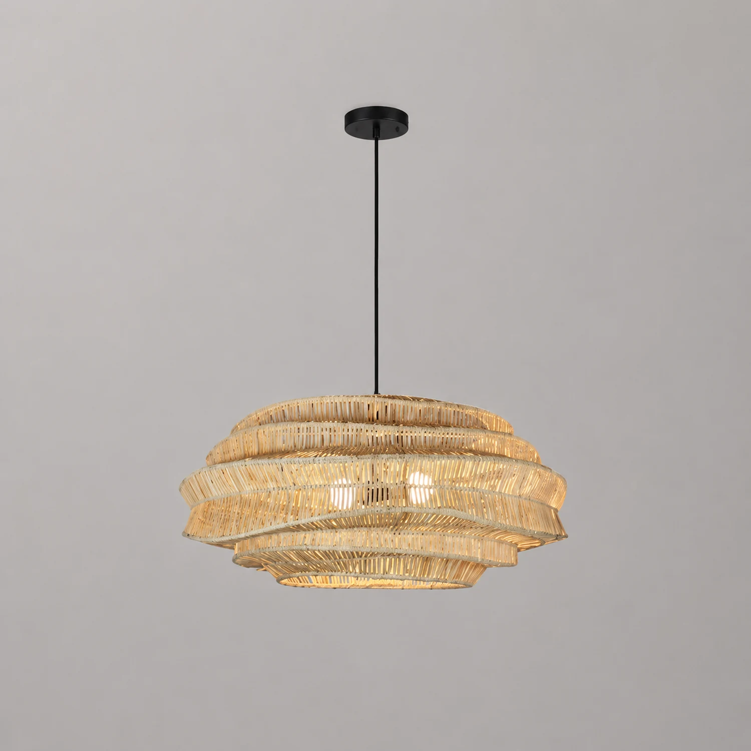 Modern Rattan Cage Pendant Light - Lumpaz