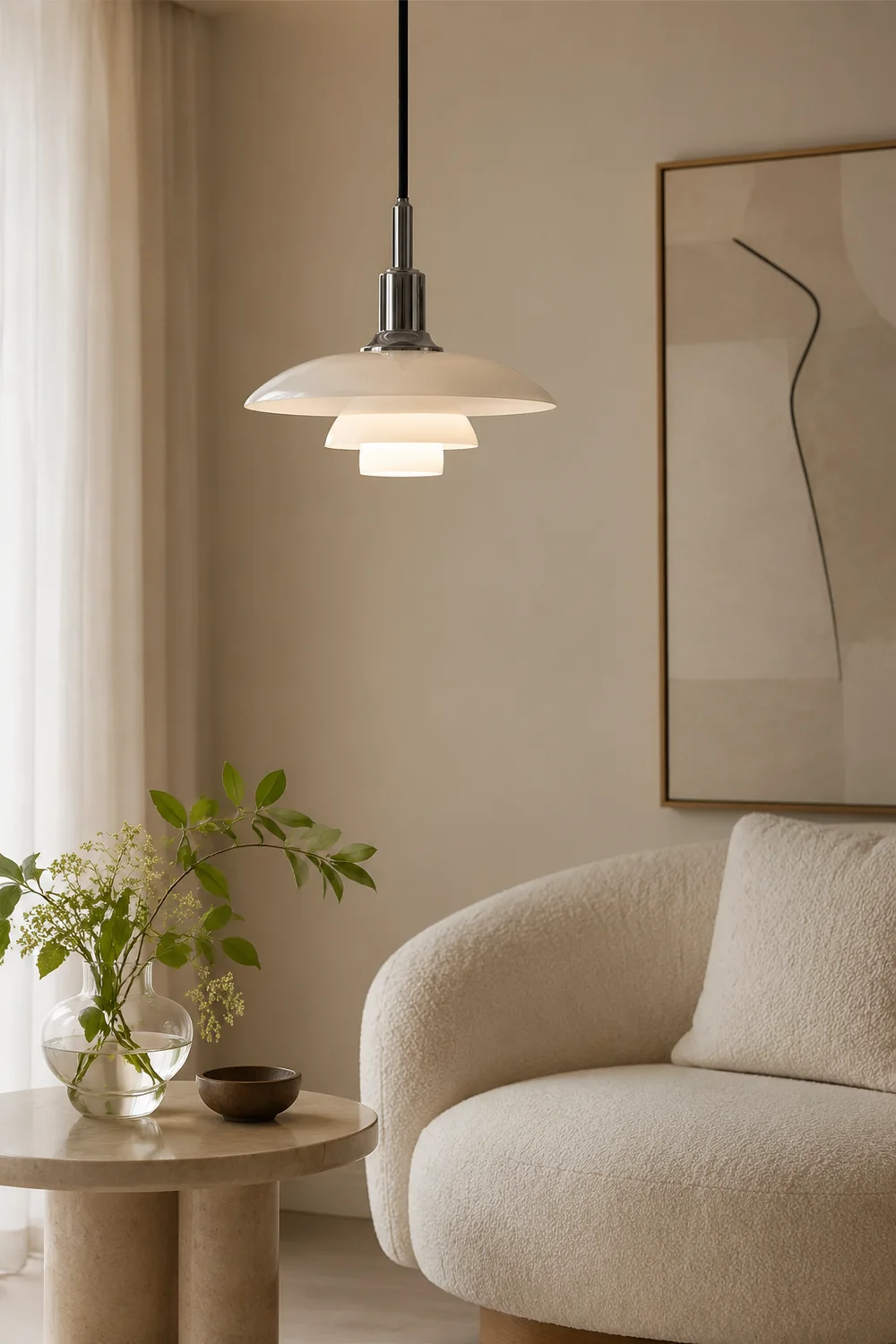 Medieval Nordic Simple Bauhaus Glass Pendant Light - Lumpaz
