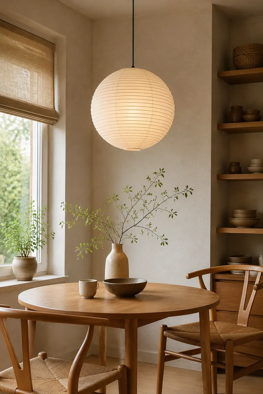 Vintage White Paper Pendant Lighting - Lumpaz