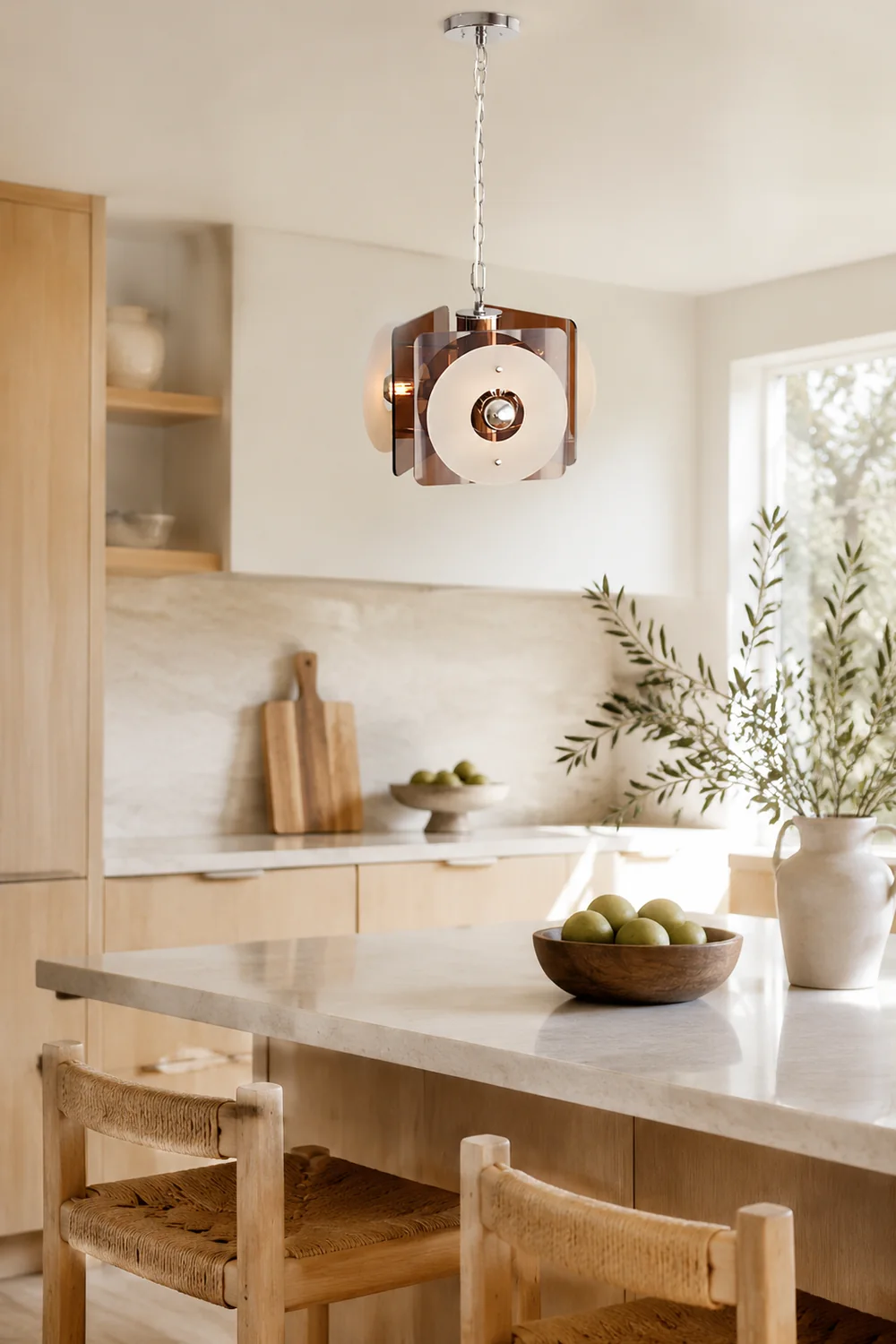 Middle Century Danish Deco Glass Hanging Lights - Lumpaz