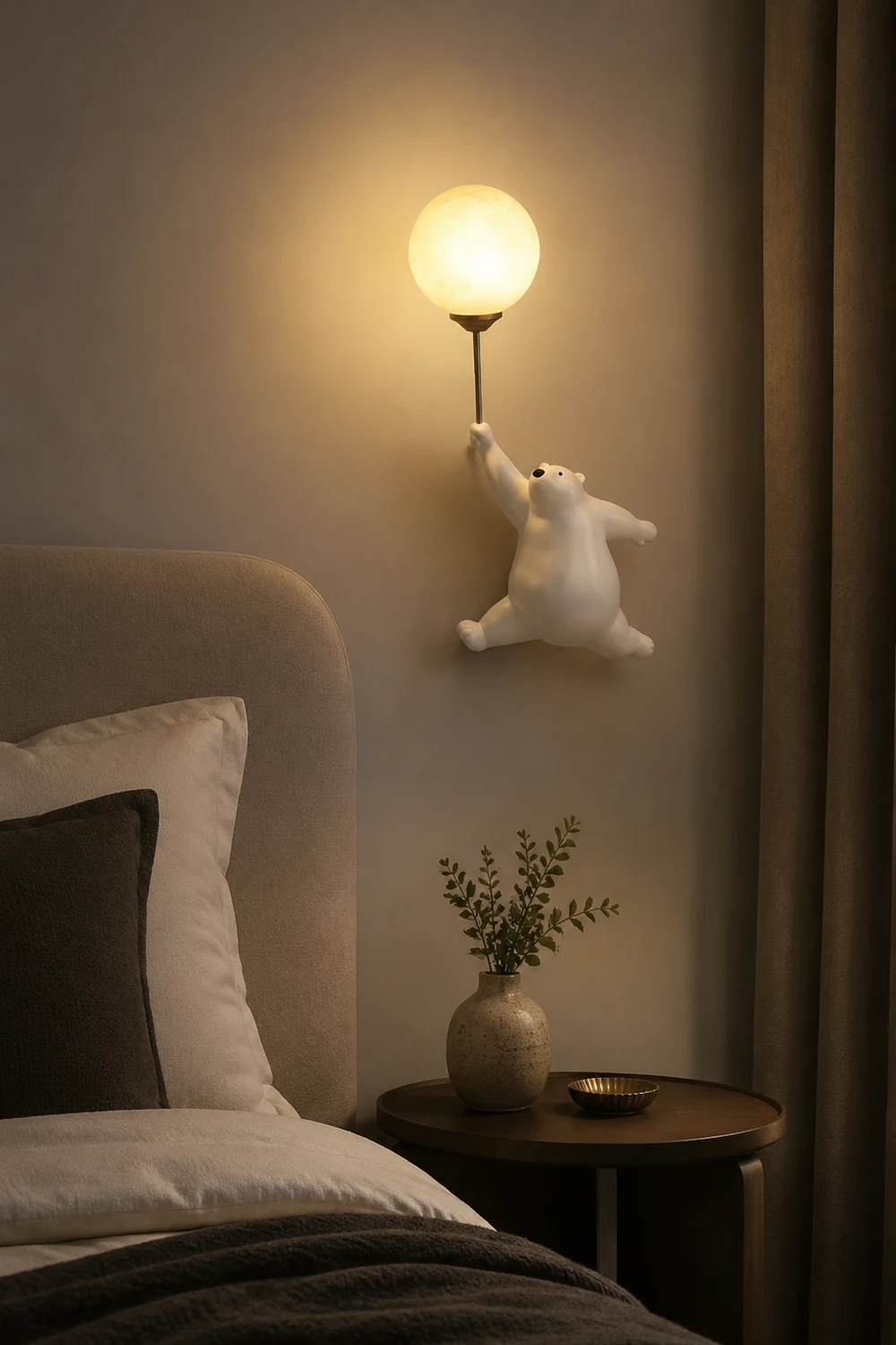 Fateh Wandlampe Bär Ballon, 4 Farben - Lumpaz