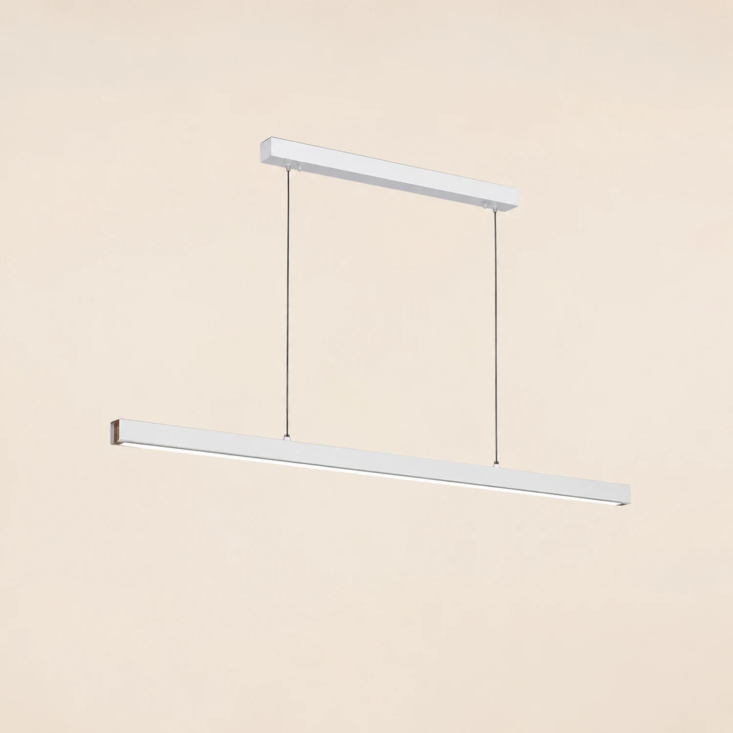 Edge Pendelleuchte Linear dimmbar, Metall&Holz, 60/80/100/120CM Lang - Lumpaz