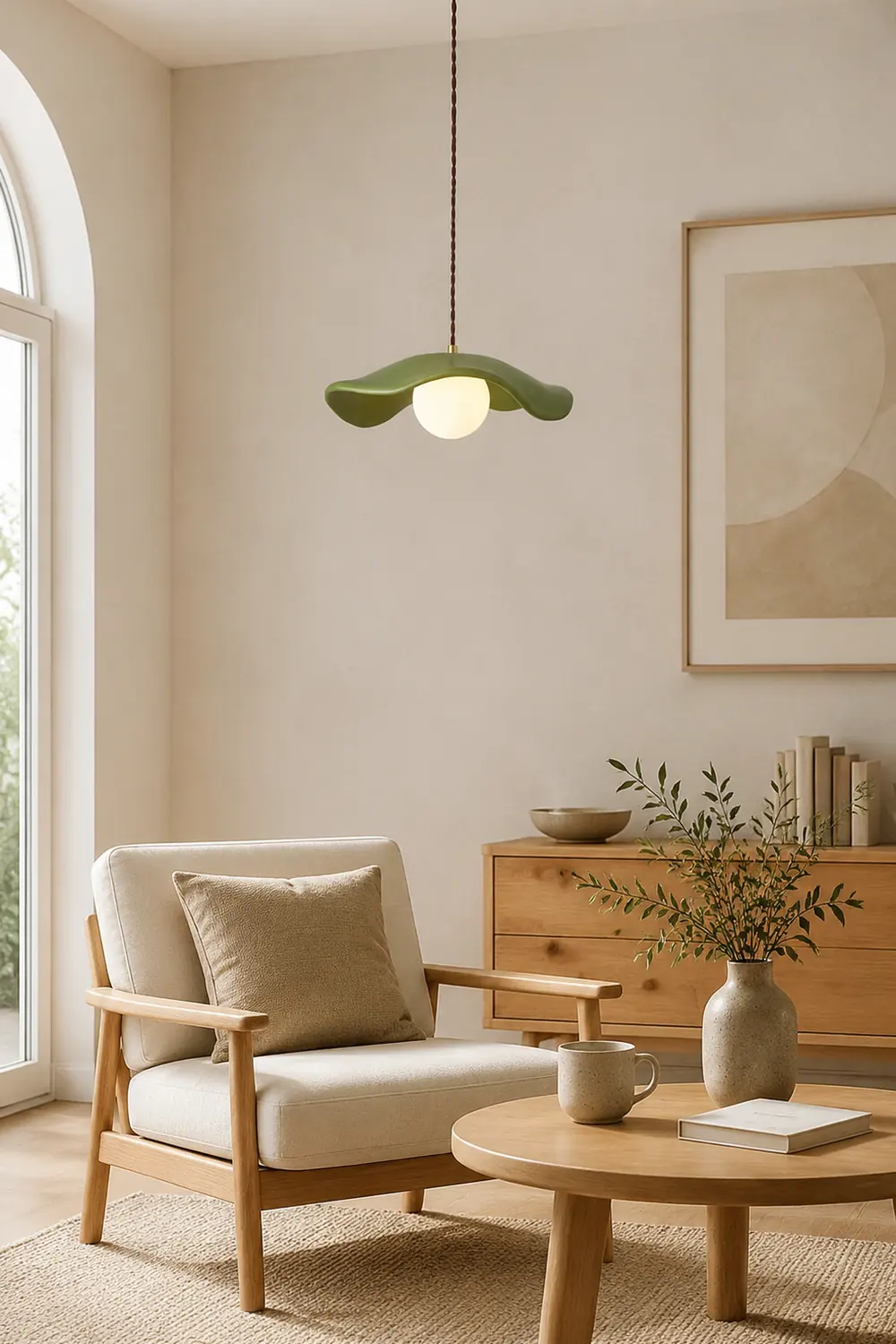 Modern Style Hat Shade Wabi-Sabi Pendant Light - Lumpaz