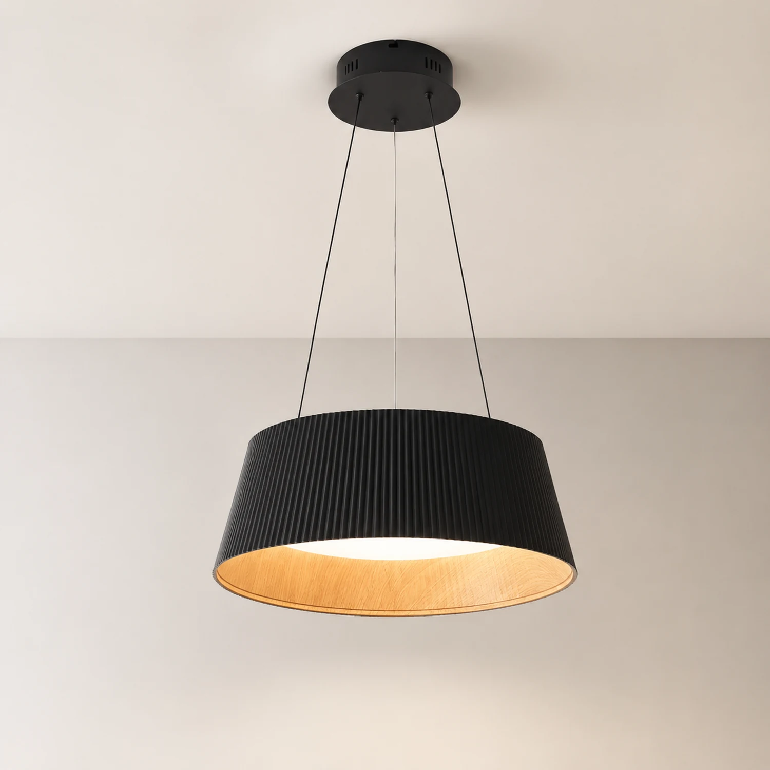 Modern Ribbed LED Pendant Light For Kitchen Island - Lumpaz