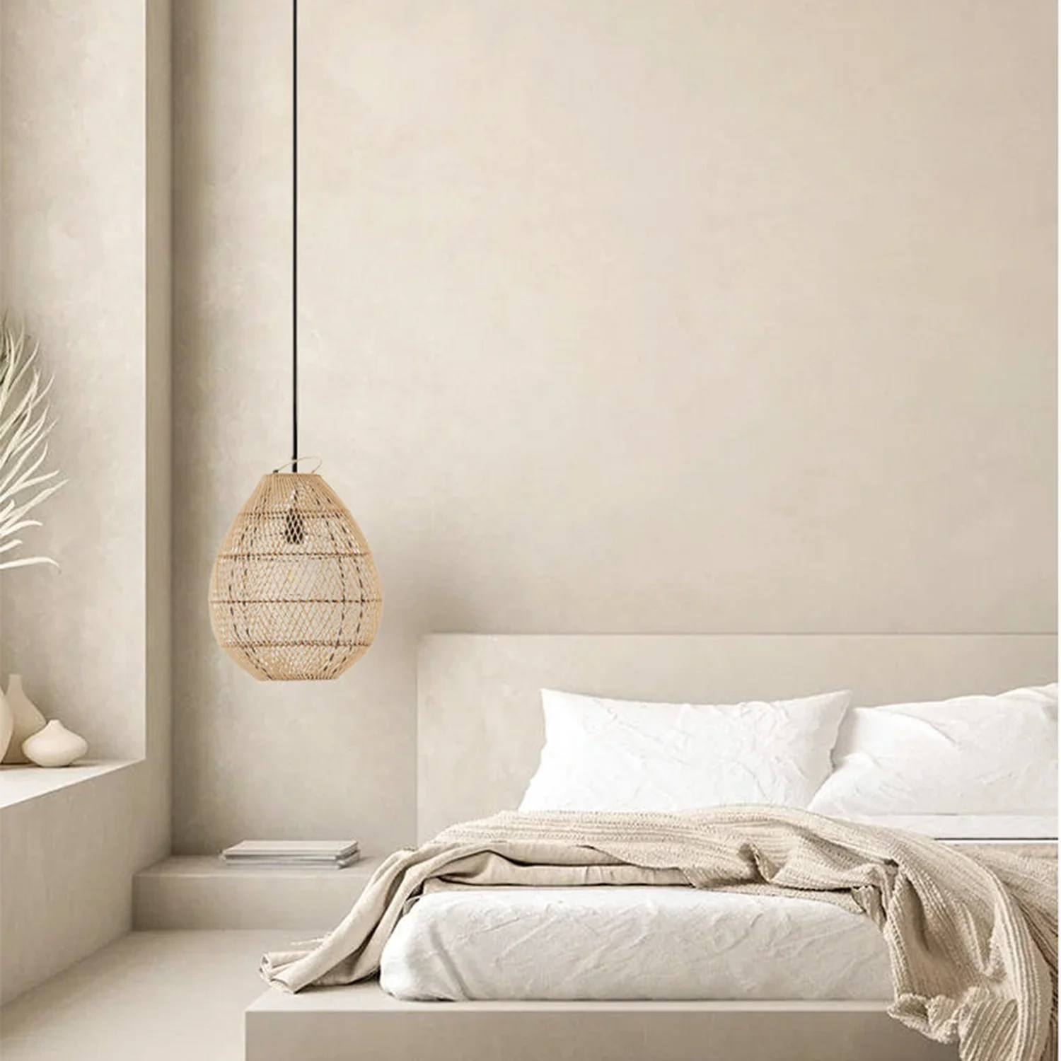 Boho High Quality Rattan Handwoven Pendant Light - Lumpaz