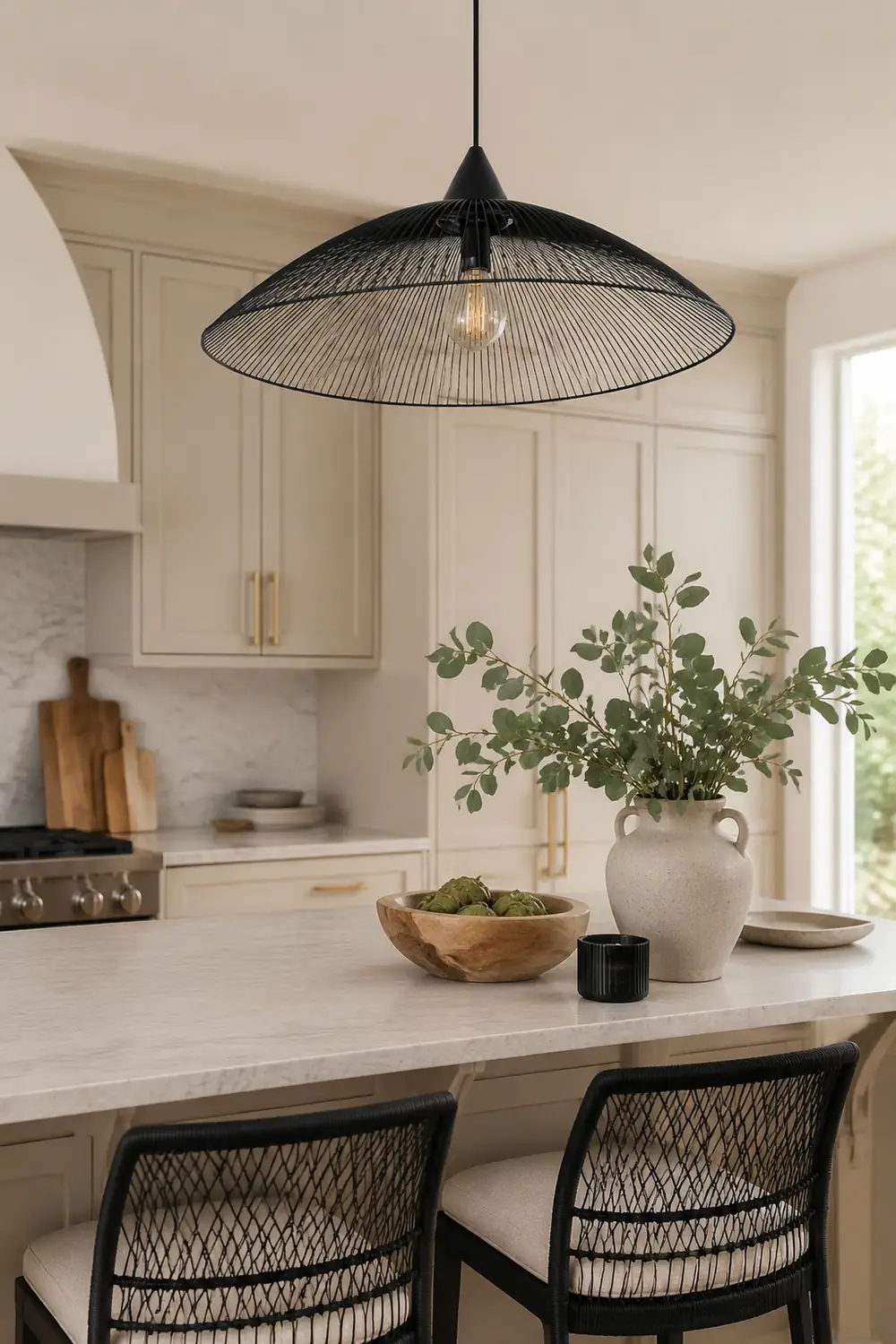 Modern Black Medium Ceiling Light Pendant Lights For Kitchen Island - Lumpaz
