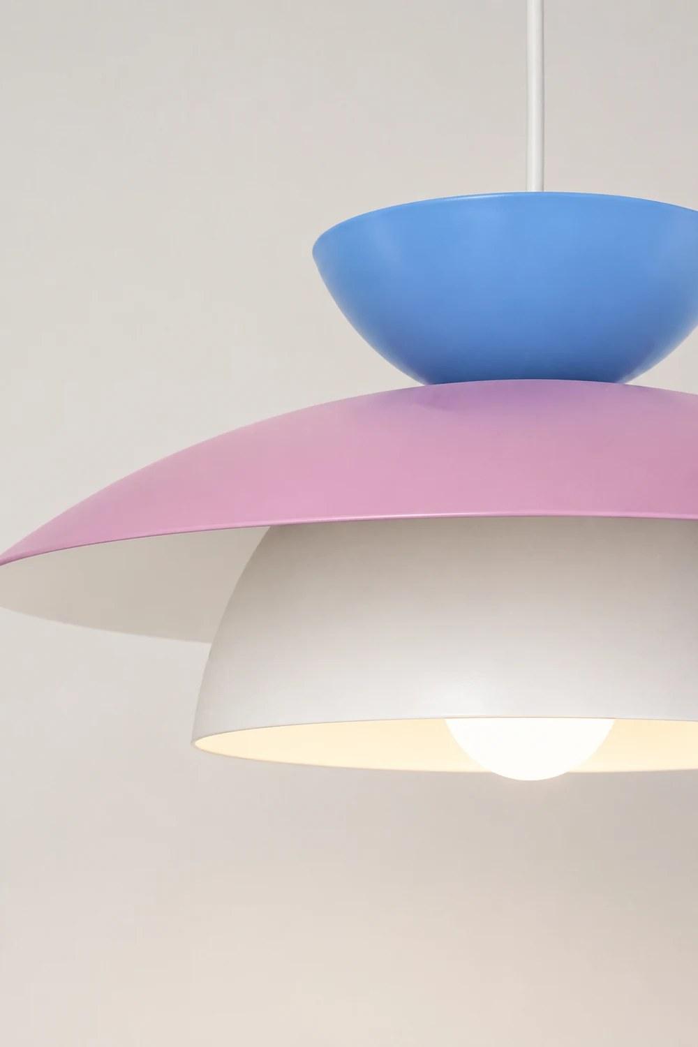 Modern Designer Style Round White Pendant Light - Lumpaz