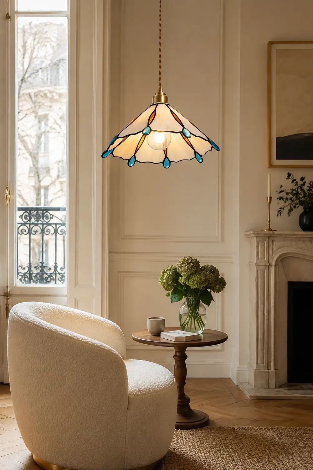 Retro Stained Glass Tiffany Pendant Light - Lumpaz