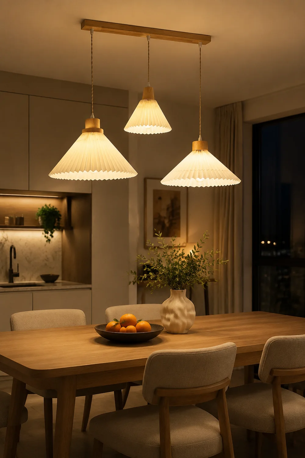 Ozawa Pendelleuchte Cluster, Plissee 4 Stile - Lumpaz