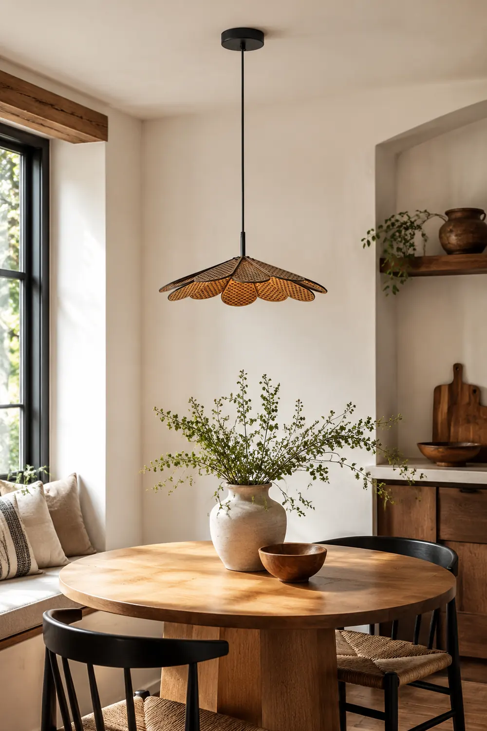 Hollyhock LED Rattan Leaves Pendant Light - Lumpaz