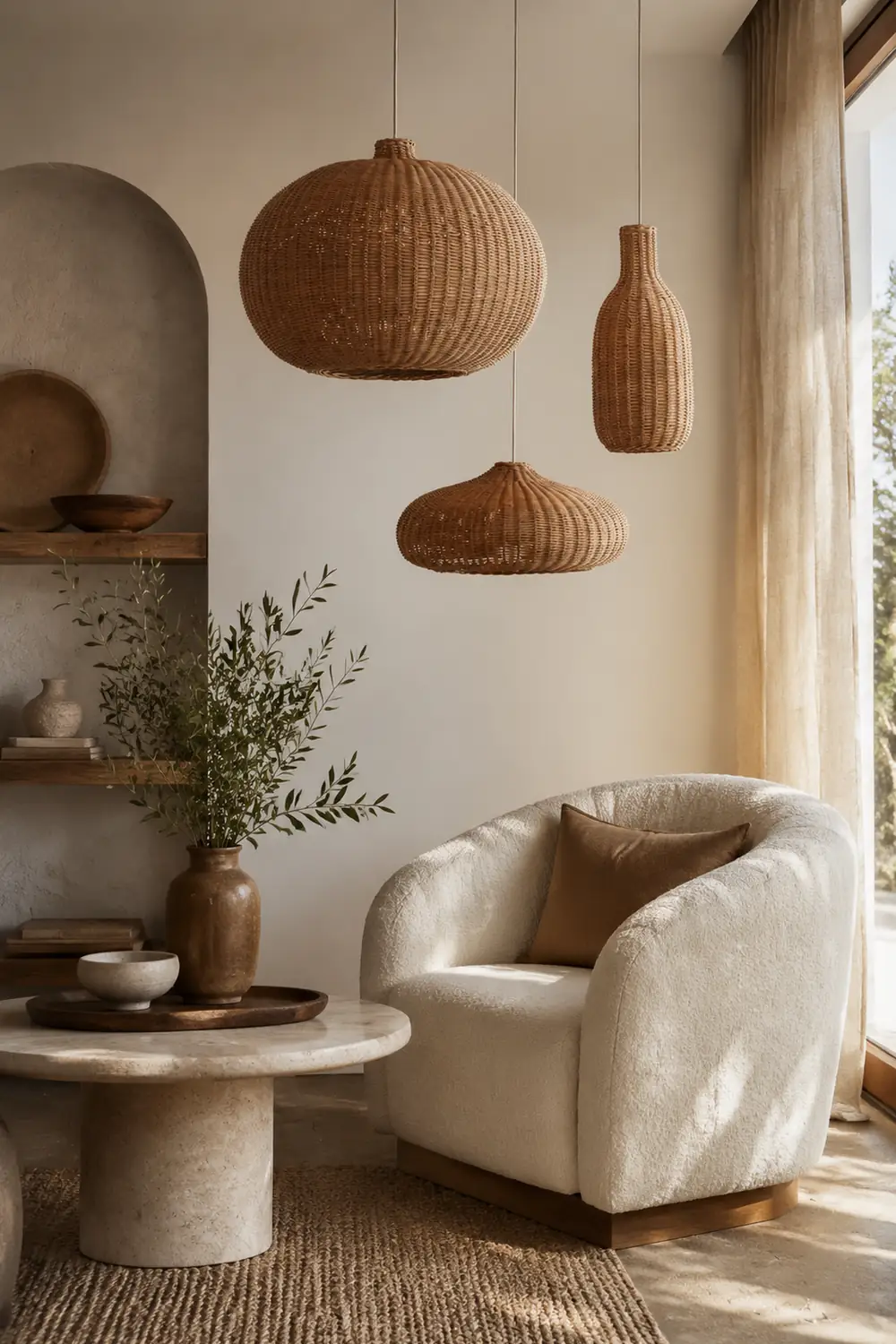 Unique Rattan Handmade Nordic Pendant Lampshades For Living Room - Lumpaz
