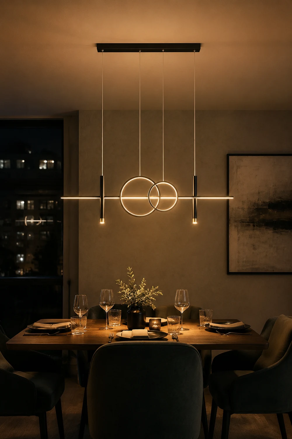 Madina Moderne Lineare Pendelleuchte für Restaurant, Esszimmer - Lumpaz