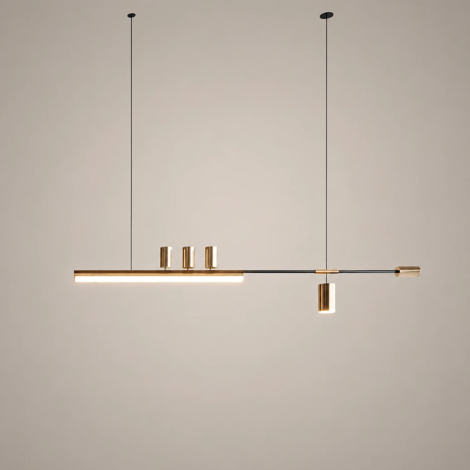Edge Pendelleuchte, Metall 120/150cm - Lumpaz