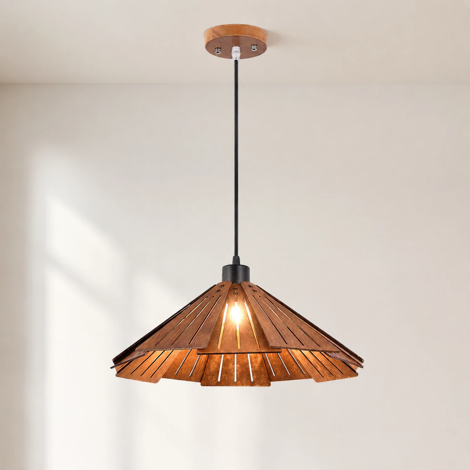 Nordische Kreative Pendelleuchte aus Holz für Esszimmer, Restaurant - Lumpaz