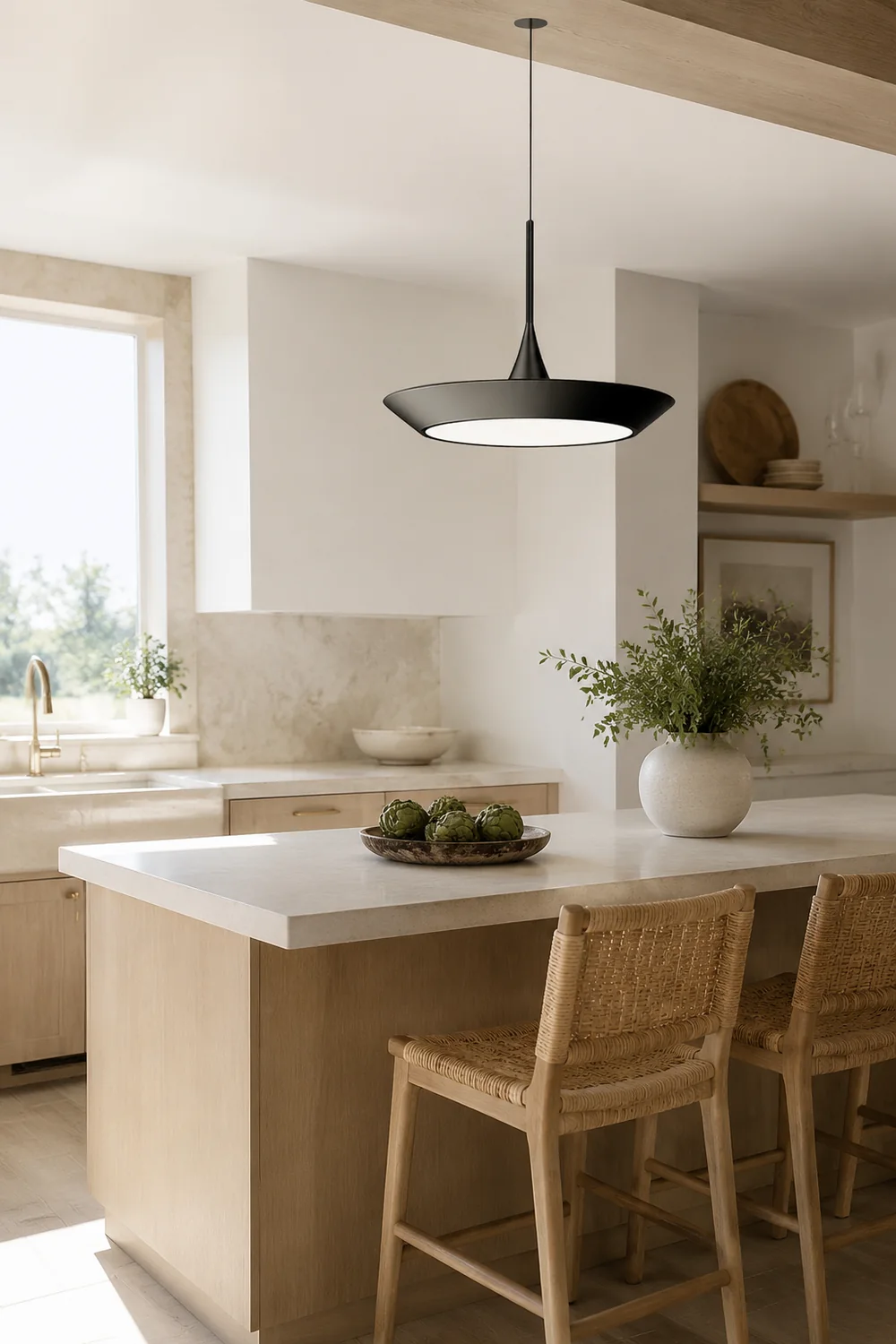 Minimalist LED Pendant Light Luxury Ultra Thin Hanging Lamps - Lumpaz