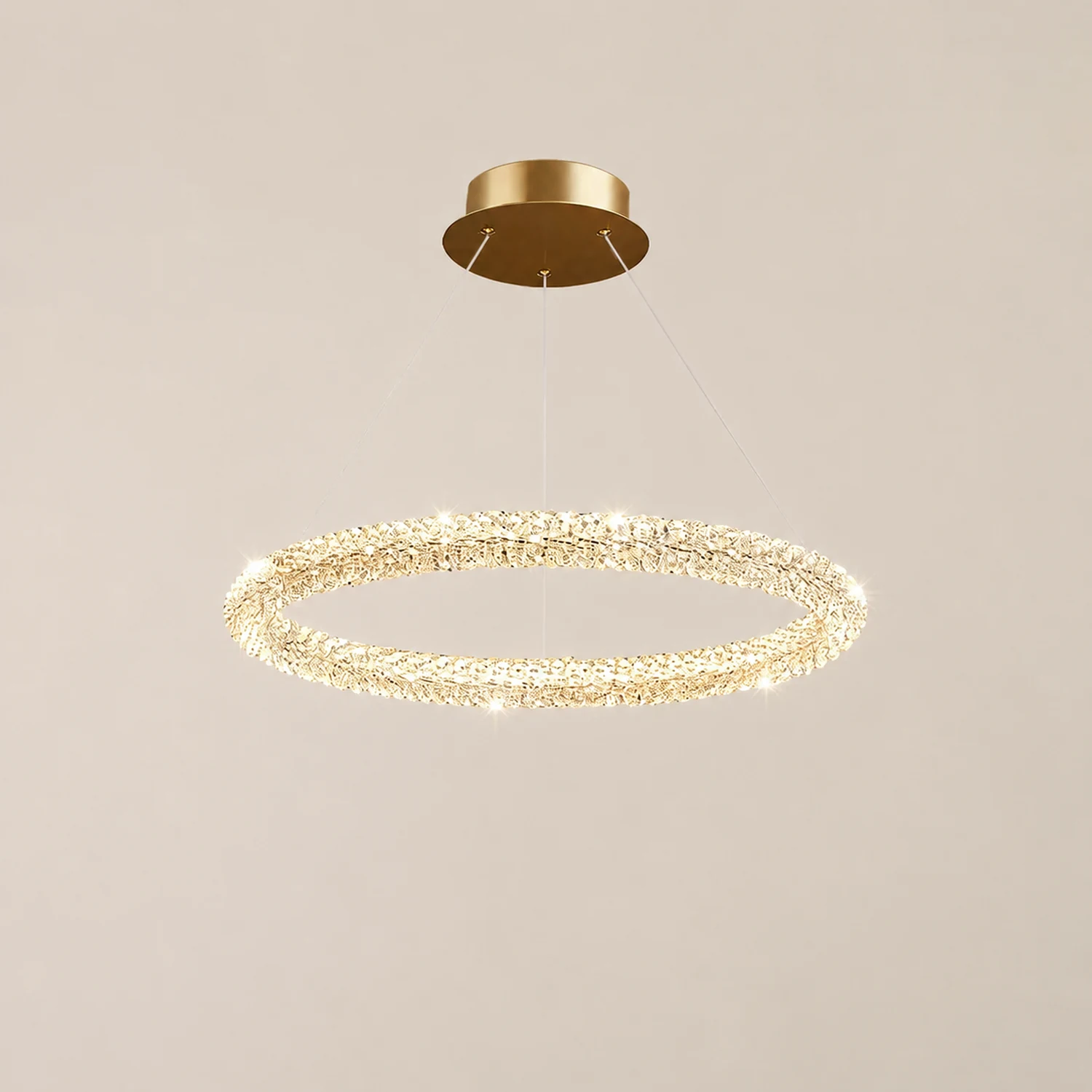 Kristy Kronleuchter, Metall&Kristall, 1/2 Ring - Lumpaz