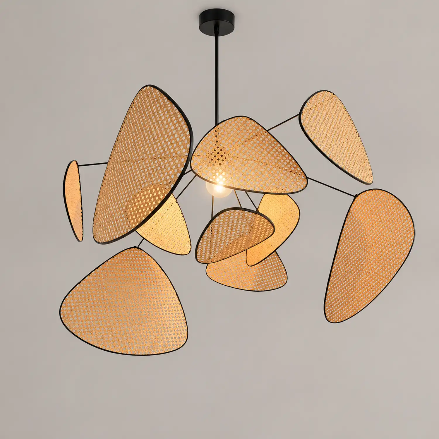 Modern Irregular Shape Rattan Kitchen Pendant Light - Lumpaz