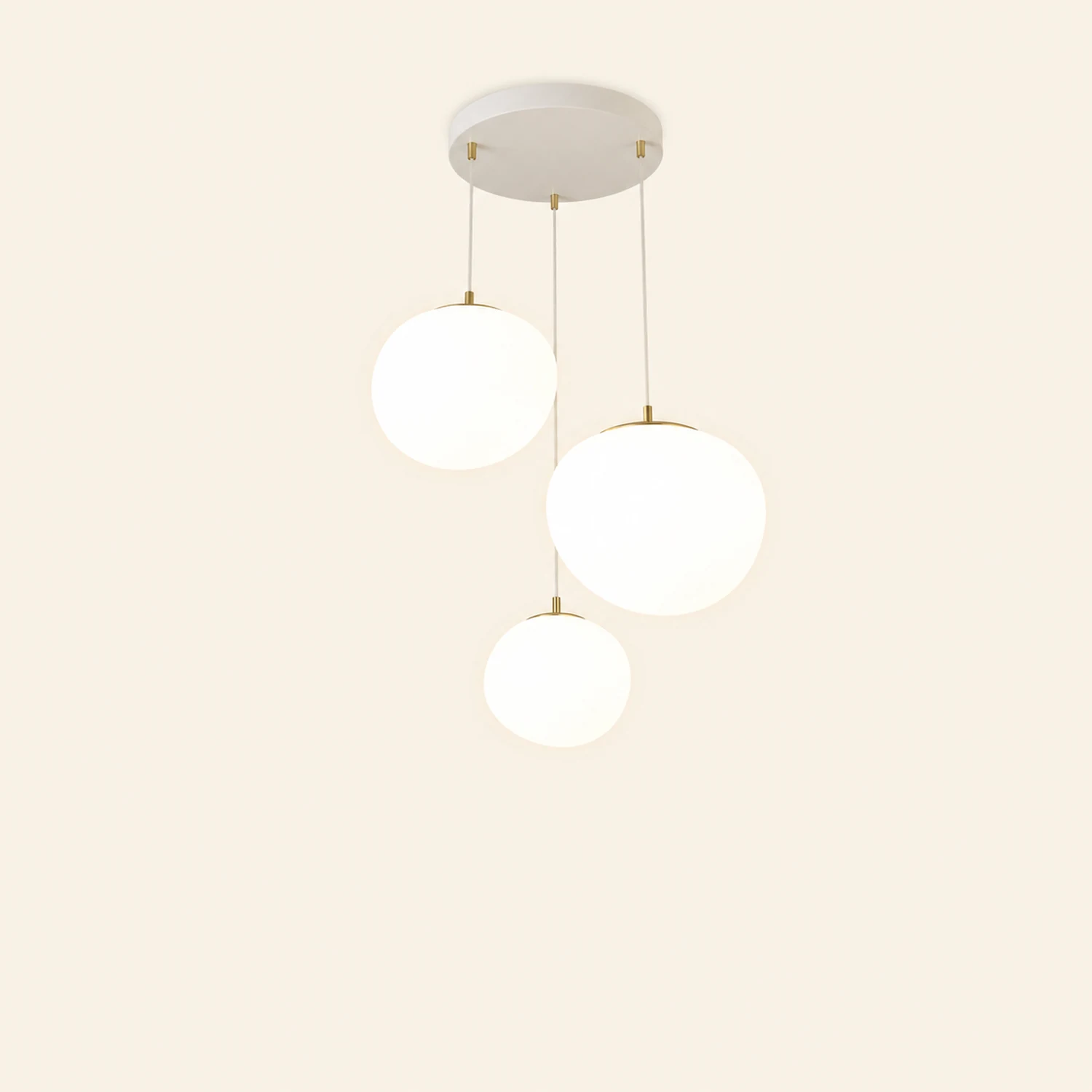 Modern Glass Hanging White Bubble Pendant Lights For Living Room - Lumpaz