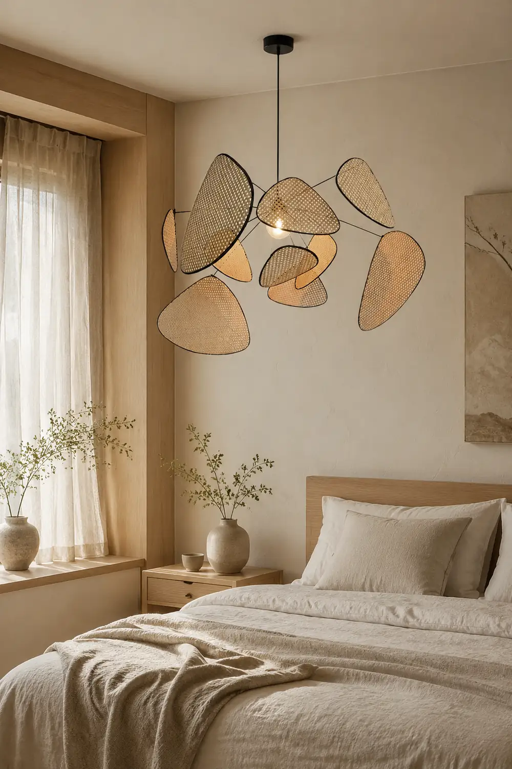 Modern Irregular Shape Rattan Kitchen Pendant Light - Lumpaz