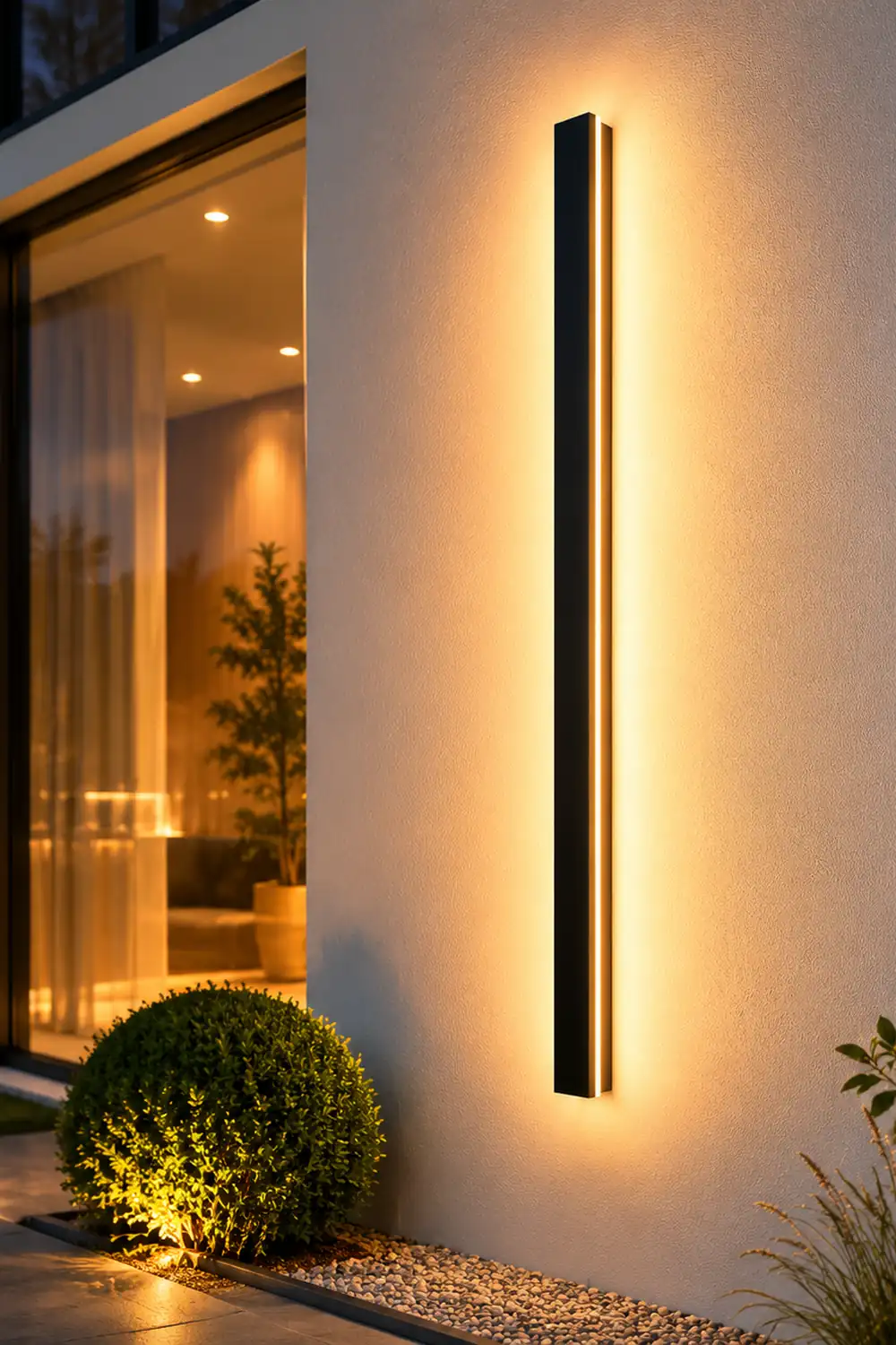 Minimalistische Wasserdichte LED Außen Wandleuchte Metall für Garten, Balkon - Lumpaz