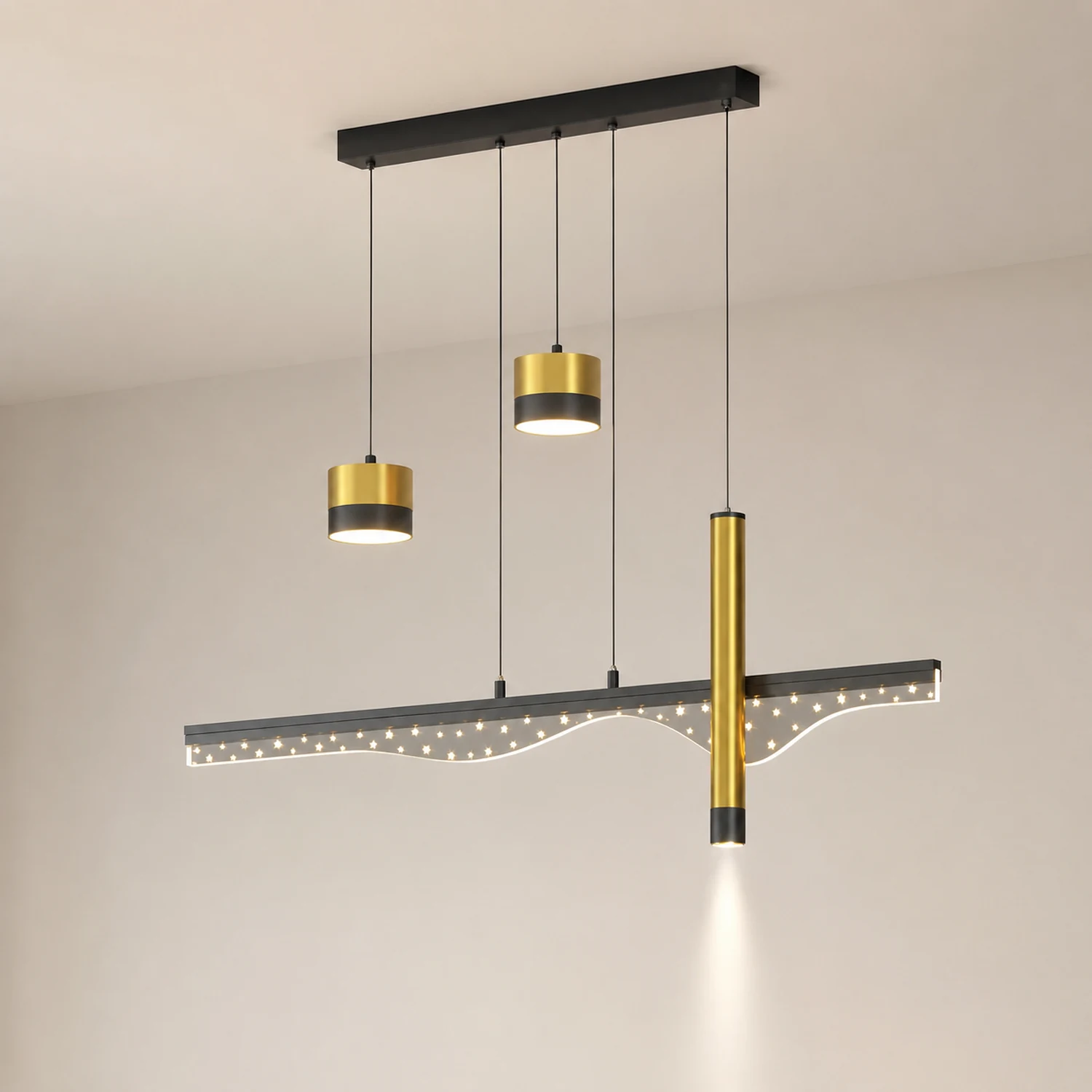 Moderne LED Kronleuchter Sternenhimmel Pendelleuchte für Esszimmer & Restaurant - Lumpaz