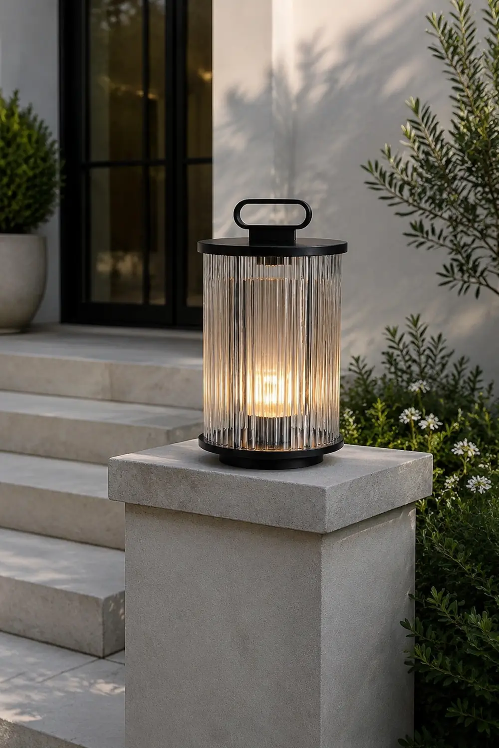 Orr Outdoor Solar Stehlampe, Metall&Glas, 33/60cm - Lumpaz