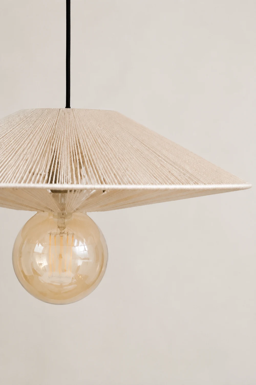 Vintage Hat Shape Rope Handmade Pendant Light For Living Room - Lumpaz