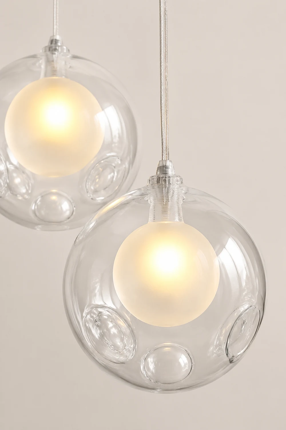 Multi-heads Glass Globe Cluster Stairway Light Pendant Light - Lumpaz