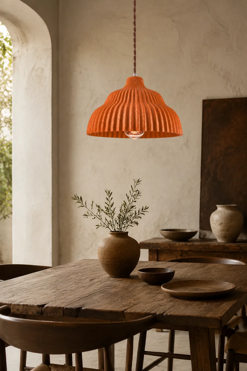 Wabi Sabi Art Resin Hanging Lamp for Dining Room - Lumpaz