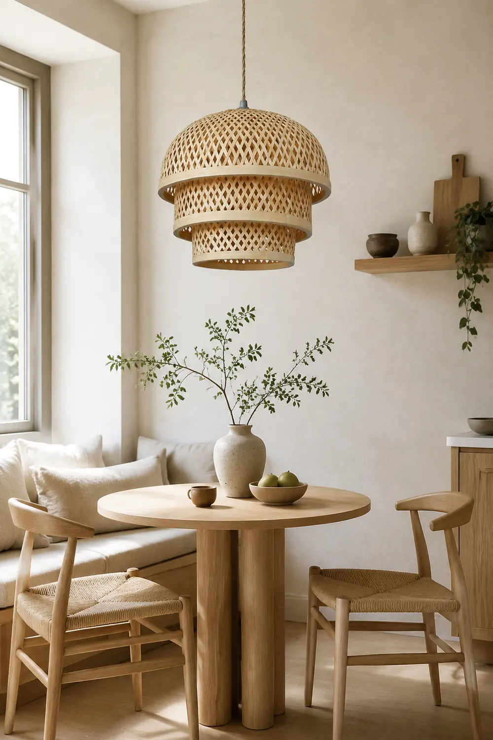 Bamboo Natural Basket Island Pendant Light - Lumpaz