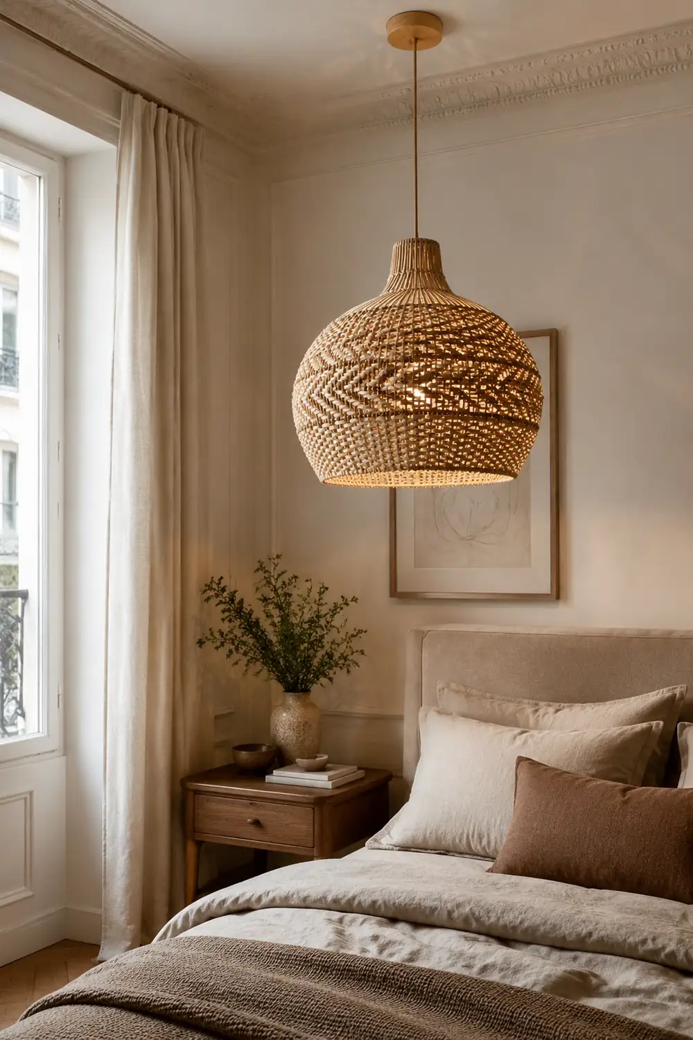 Modern Rattan Handwoven Pendant Light - Lumpaz
