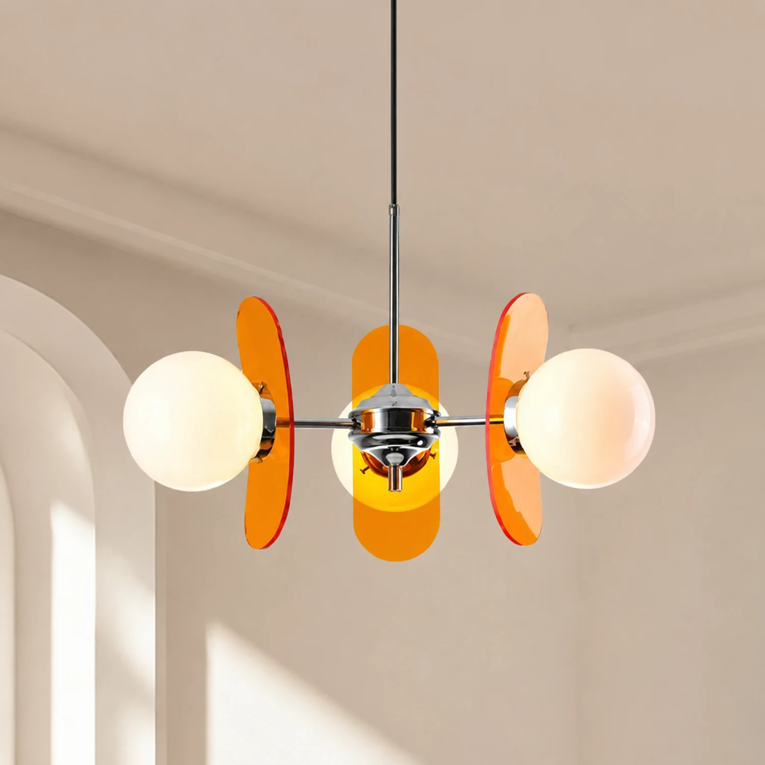 Modern Acrylic Art Deco Pendant Light For Living Room - Lumpaz