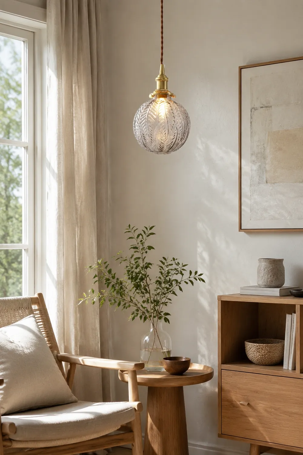 Glass Living Room Small Globe Pendant Light - Lumpaz
