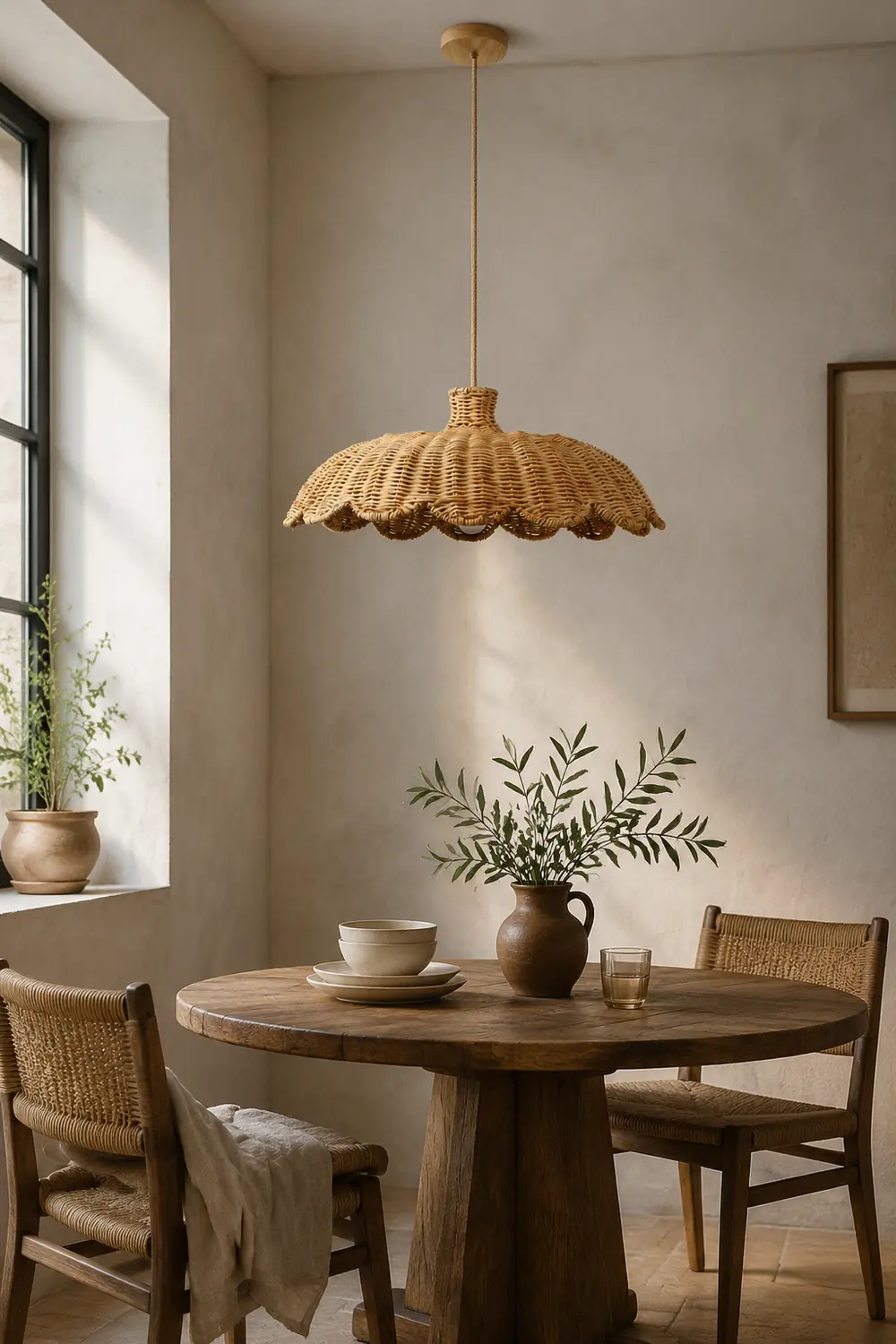 Boho Creative Decor Rattan Woven Pendant Light - Lumpaz