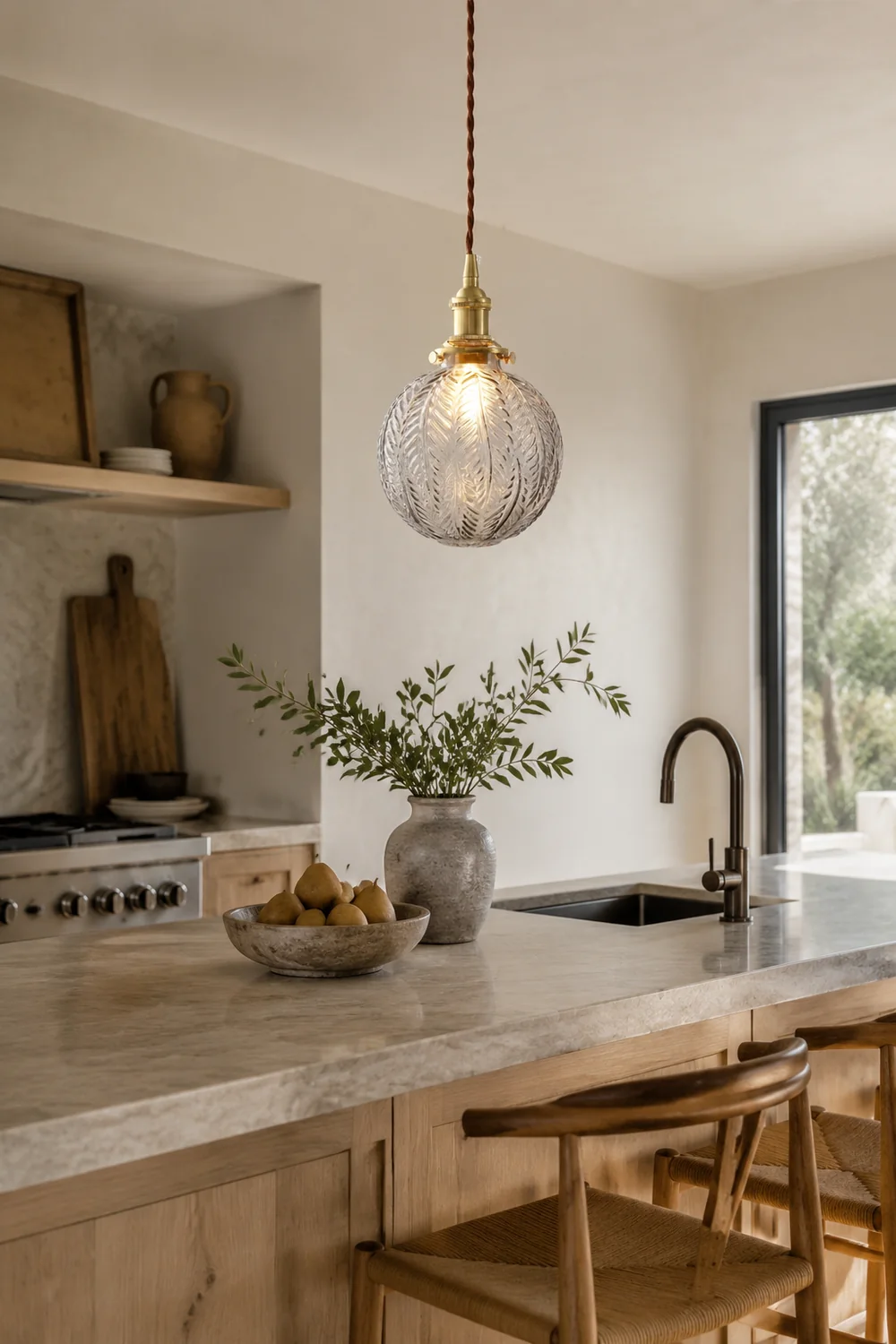 Glass Living Room Small Globe Pendant Light - Lumpaz
