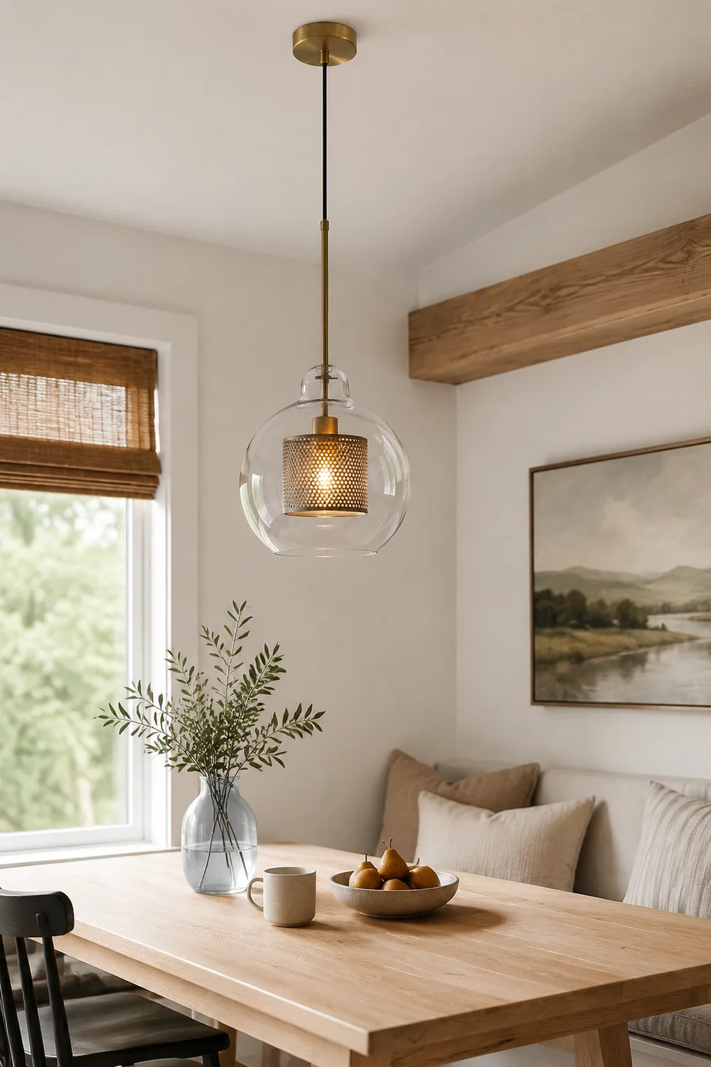 Nordische Industrielle Pendelleuchte aus Glas für Esszimmer, Restaurant - Lumpaz