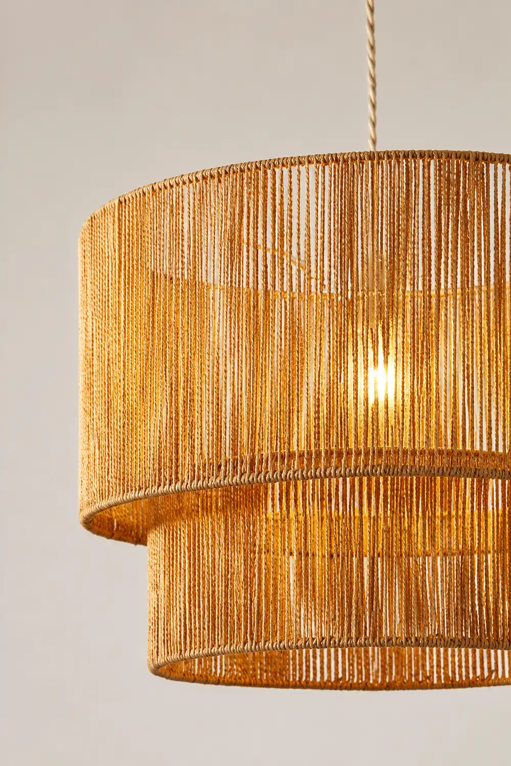 Retro Rope Woven Dining Room Pendant Light - Lumpaz