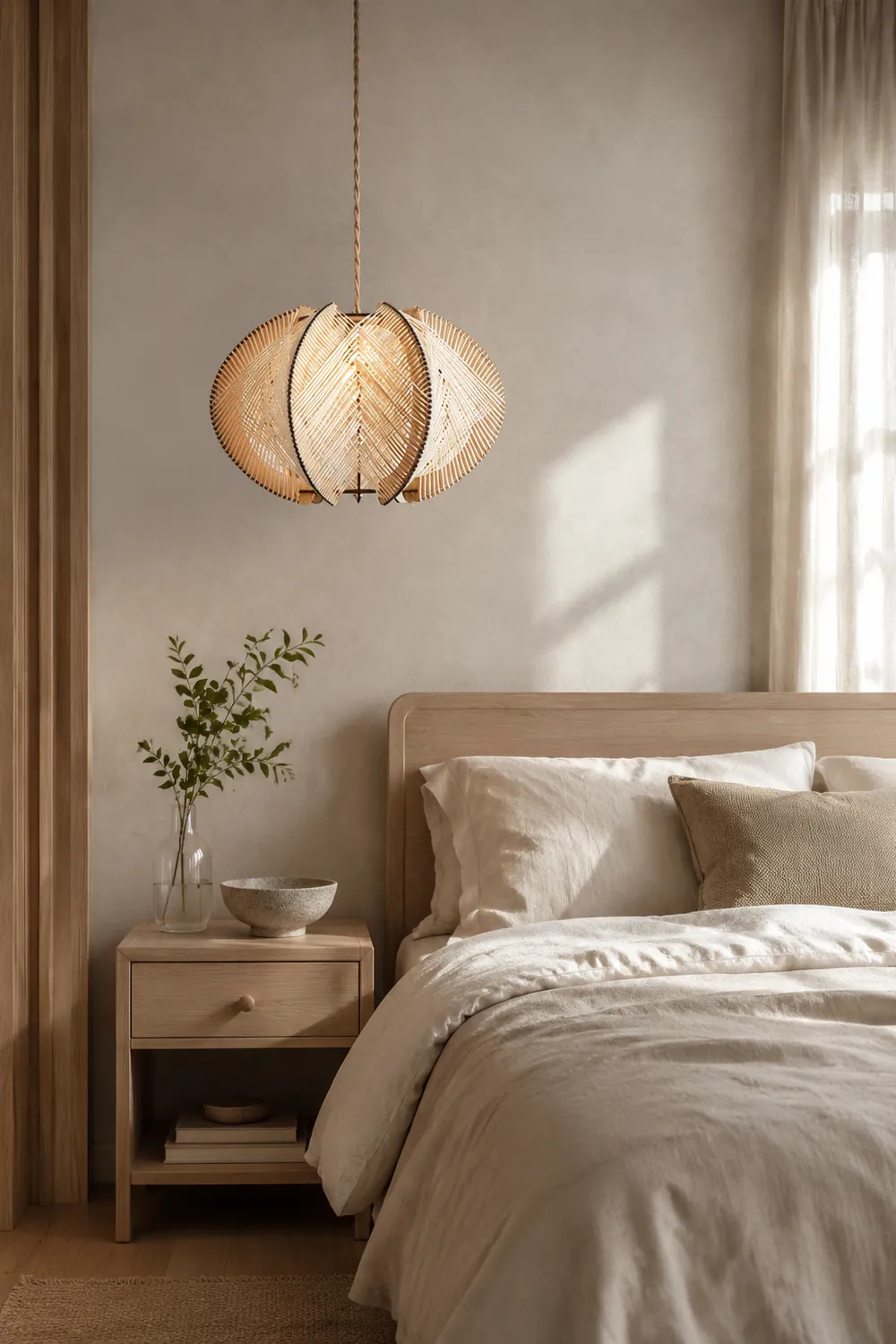 Retro Wooden Pendant Light Irregular Living Room Lamp - Lumpaz