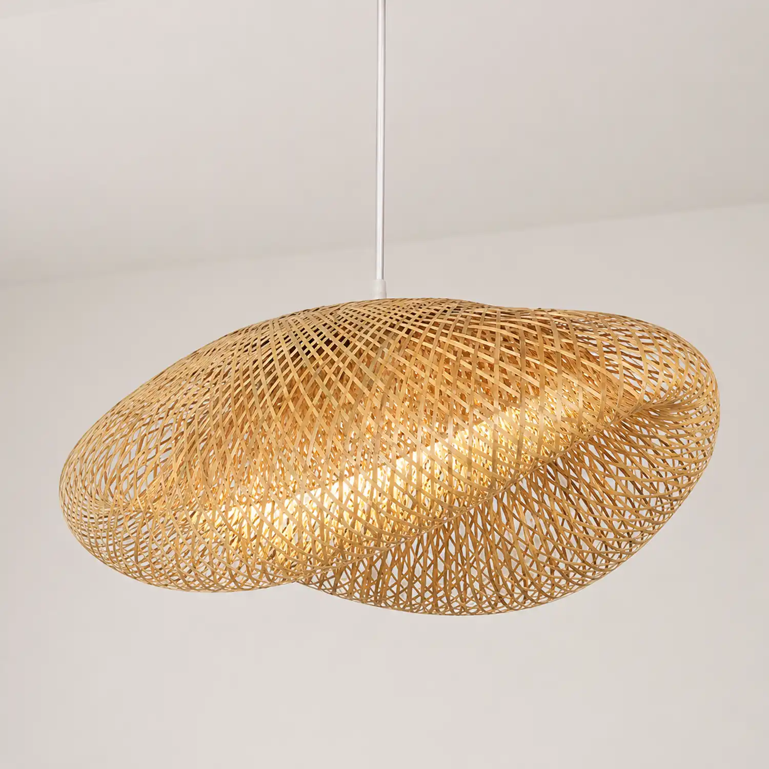 Modern Bamboo Kitchen Island Pendant Light - Lumpaz