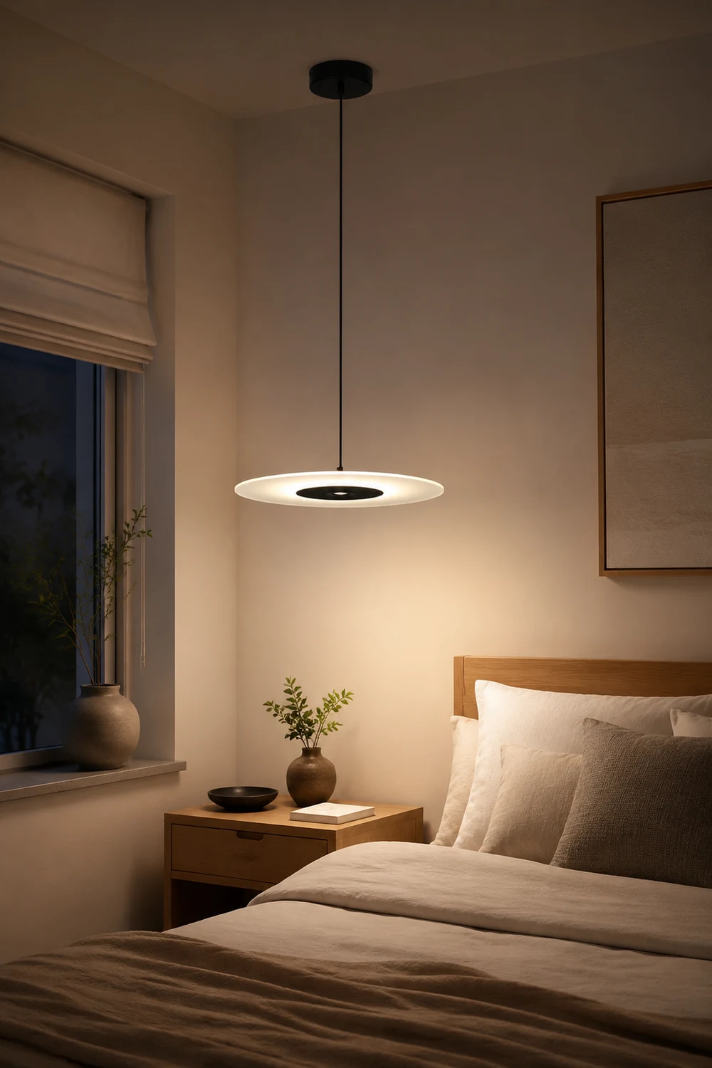 Nordic LED Flat Pendant Light For Dining Room - Lumpaz