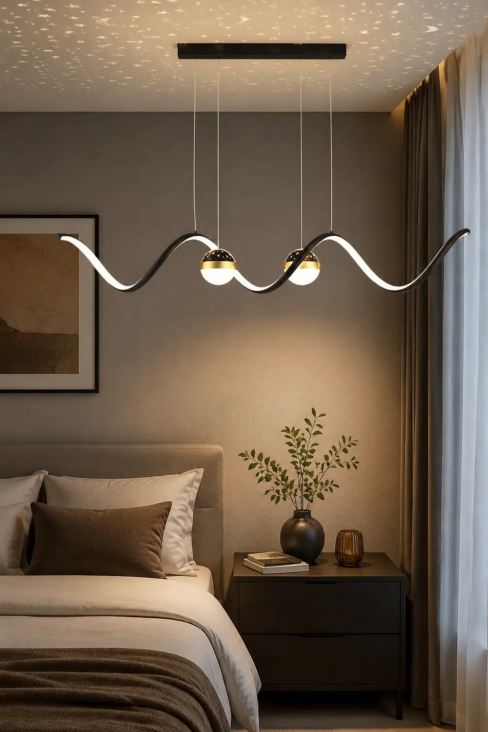 Madina Moderne LED Pendelleuchte Stern-Design für Esszimmer - Lumpaz