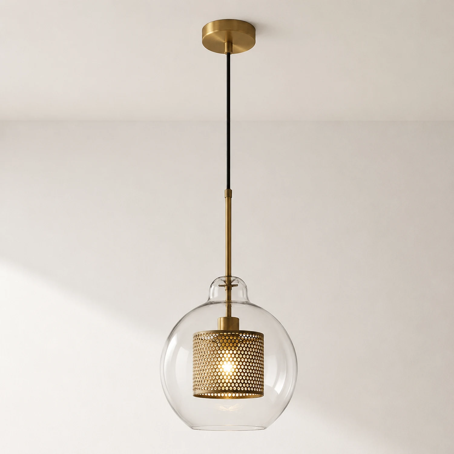 Nordische Industrielle Pendelleuchte aus Glas für Esszimmer, Restaurant - Lumpaz
