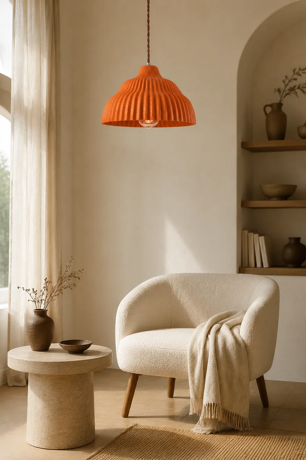 Wabi Sabi Art Resin Hanging Lamp for Dining Room - Lumpaz
