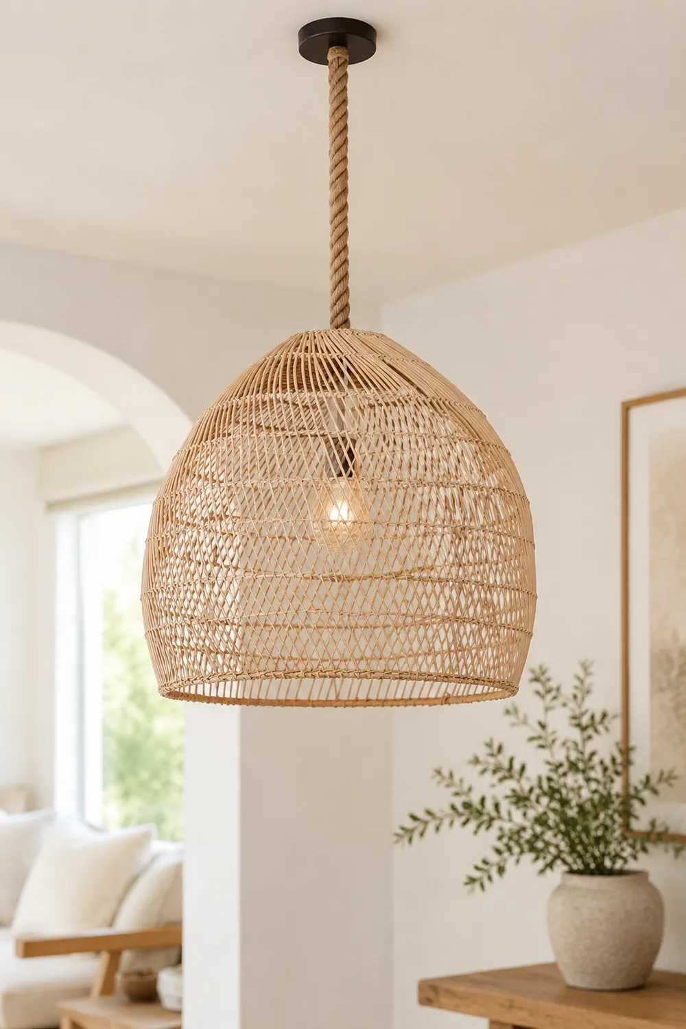 Handmade Hemp Rope Hanging Ceiling Lights - Lumpaz