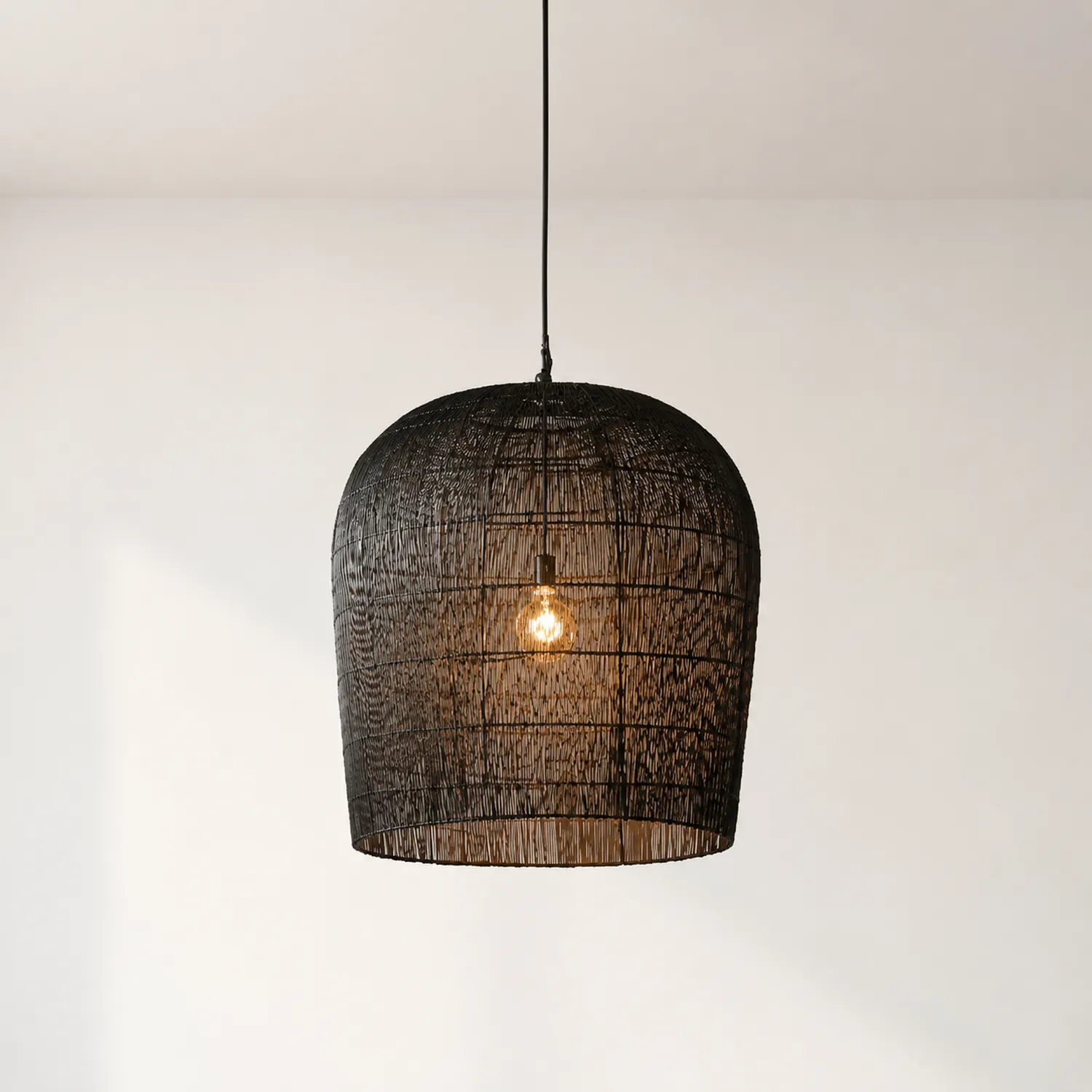 Wabi Sabi Simple Rattan Can Pendant Light - Lumpaz