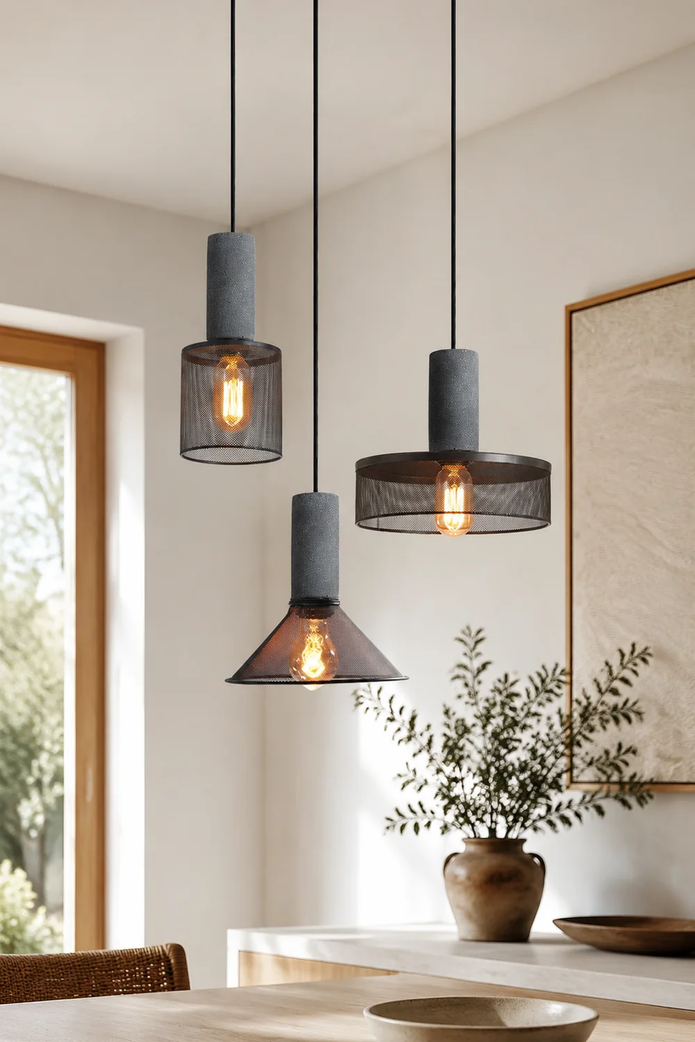 Modern Iron Grey Hanging Light Pendant Lampshade - Lumpaz