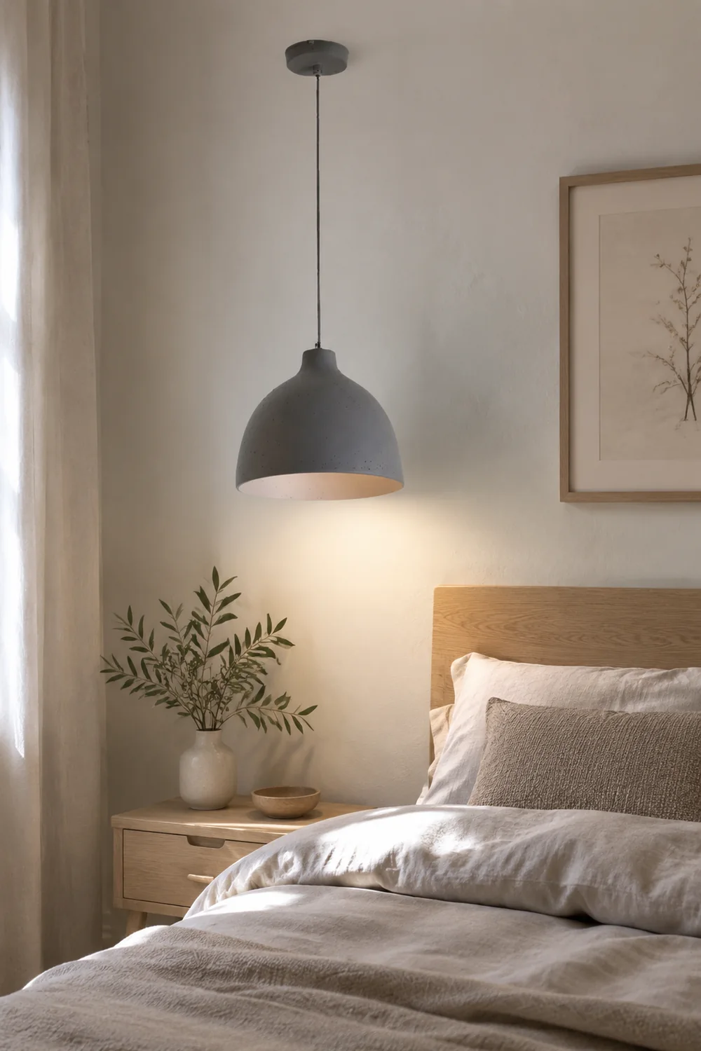 Resin Bowl Pendant Lamp Rustic Pendant Lighting - Lumpaz
