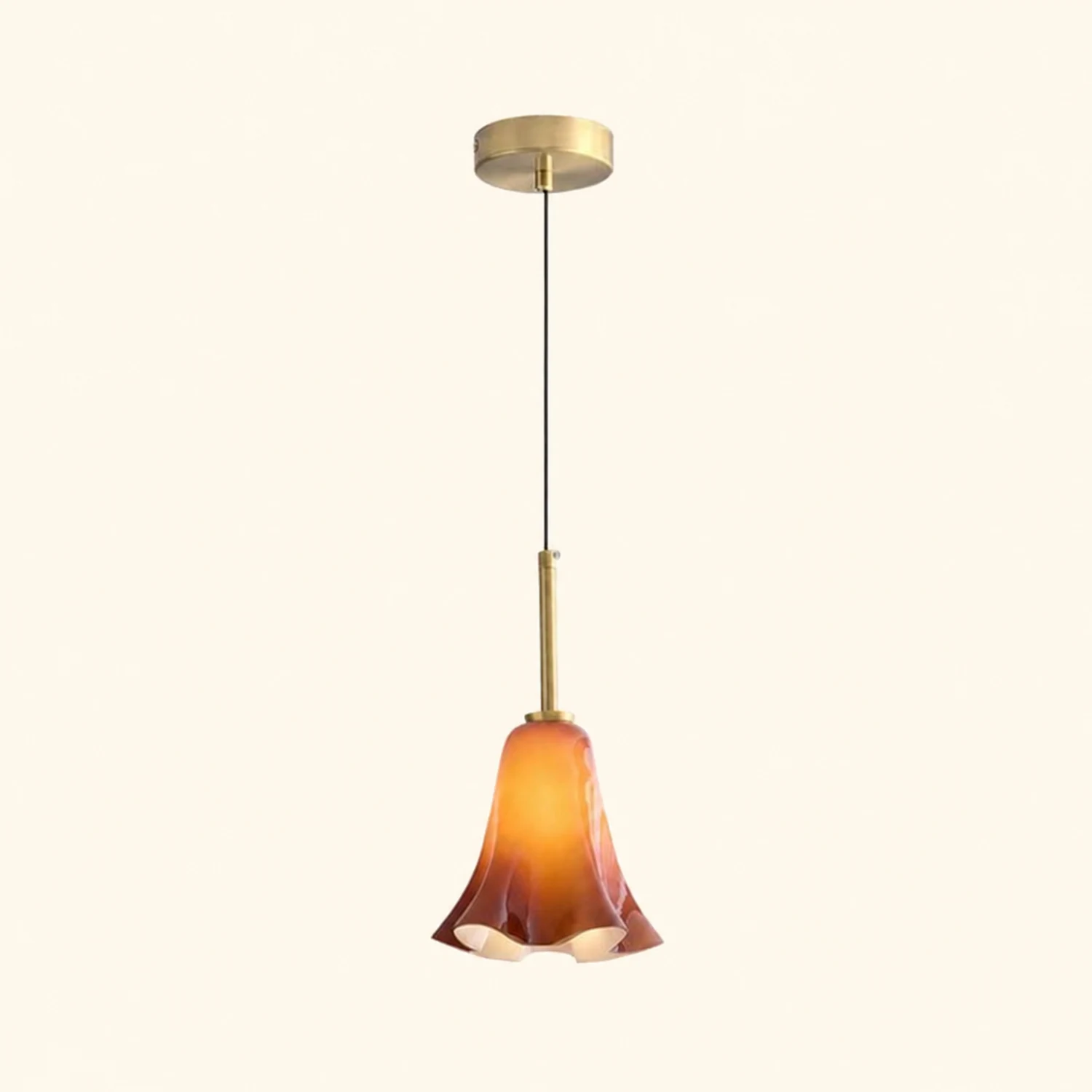 Vintage Glass Pendant Light For Bedroom - Lumpaz