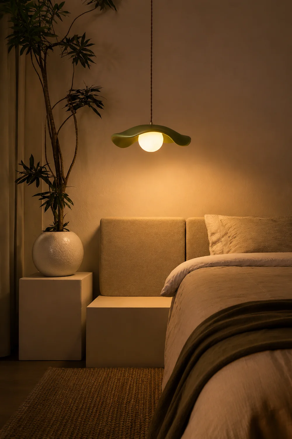Modern Style Hat Shade Wabi-Sabi Pendant Light - Lumpaz